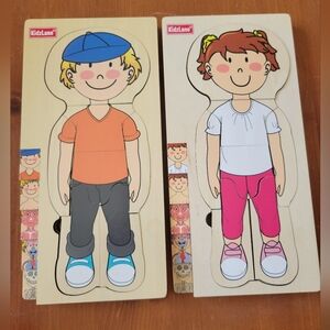 Kidzlane Wooden Human Body Puzzles (One Male, One Female) Sold Seperate.
